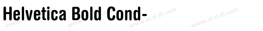 Helvetica Bold Cond字体转换